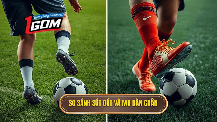 3. Bảng so sánh giữa sút gót và sút mu bàn chân