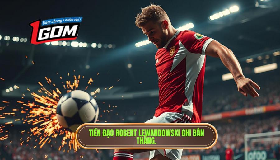 3. Tiền đạo Robert Lewandowski ghi bàn thắng.